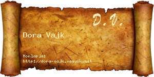 Dora Vajk névjegykártya